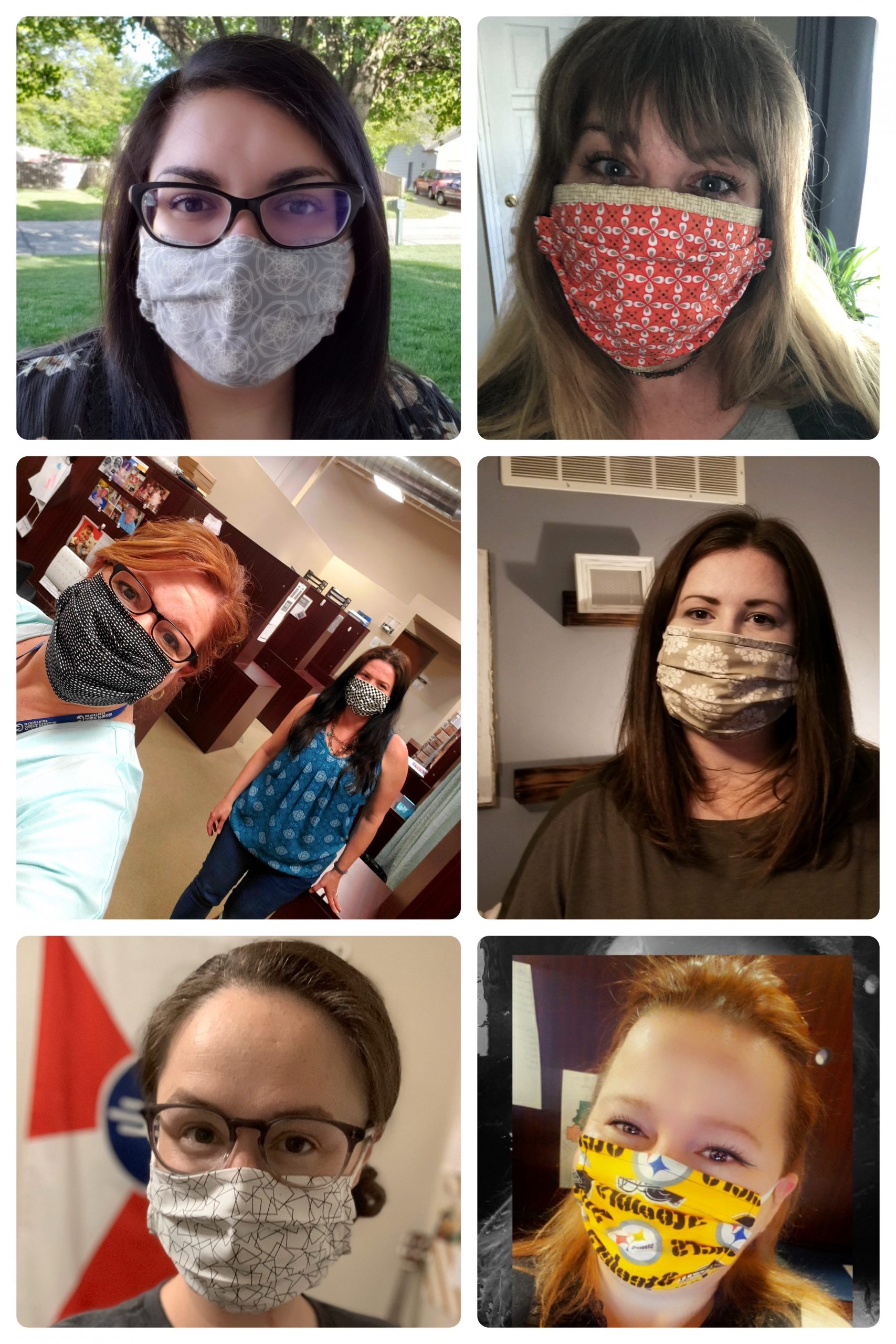 employees wearing masks
