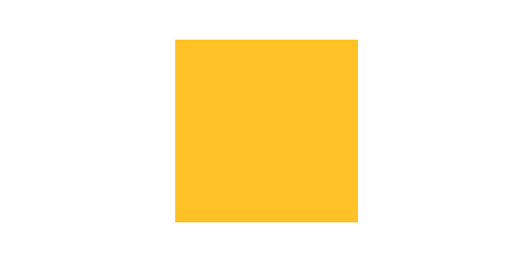 A simple, solid yellow square on a white background.